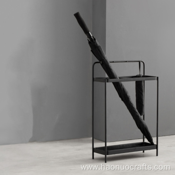 Black minimalist umbrella storage rack